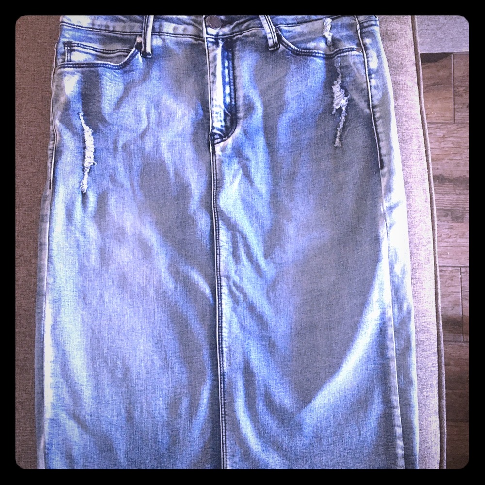 Iris Jeans knee length skirt